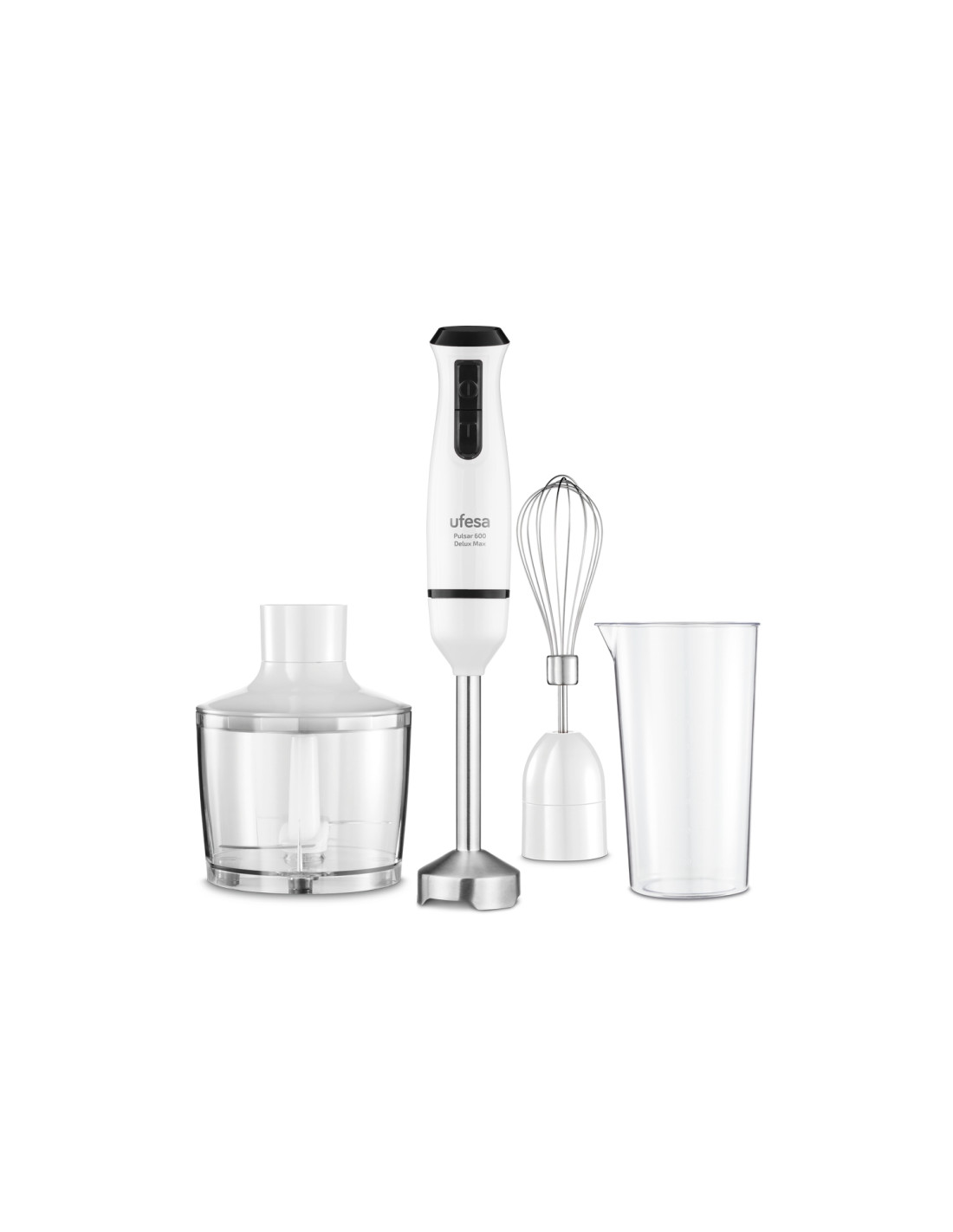 Ufesa 70105523 licuadora 0,6 L Batidora de inmersión 600 W Negro, Blanco