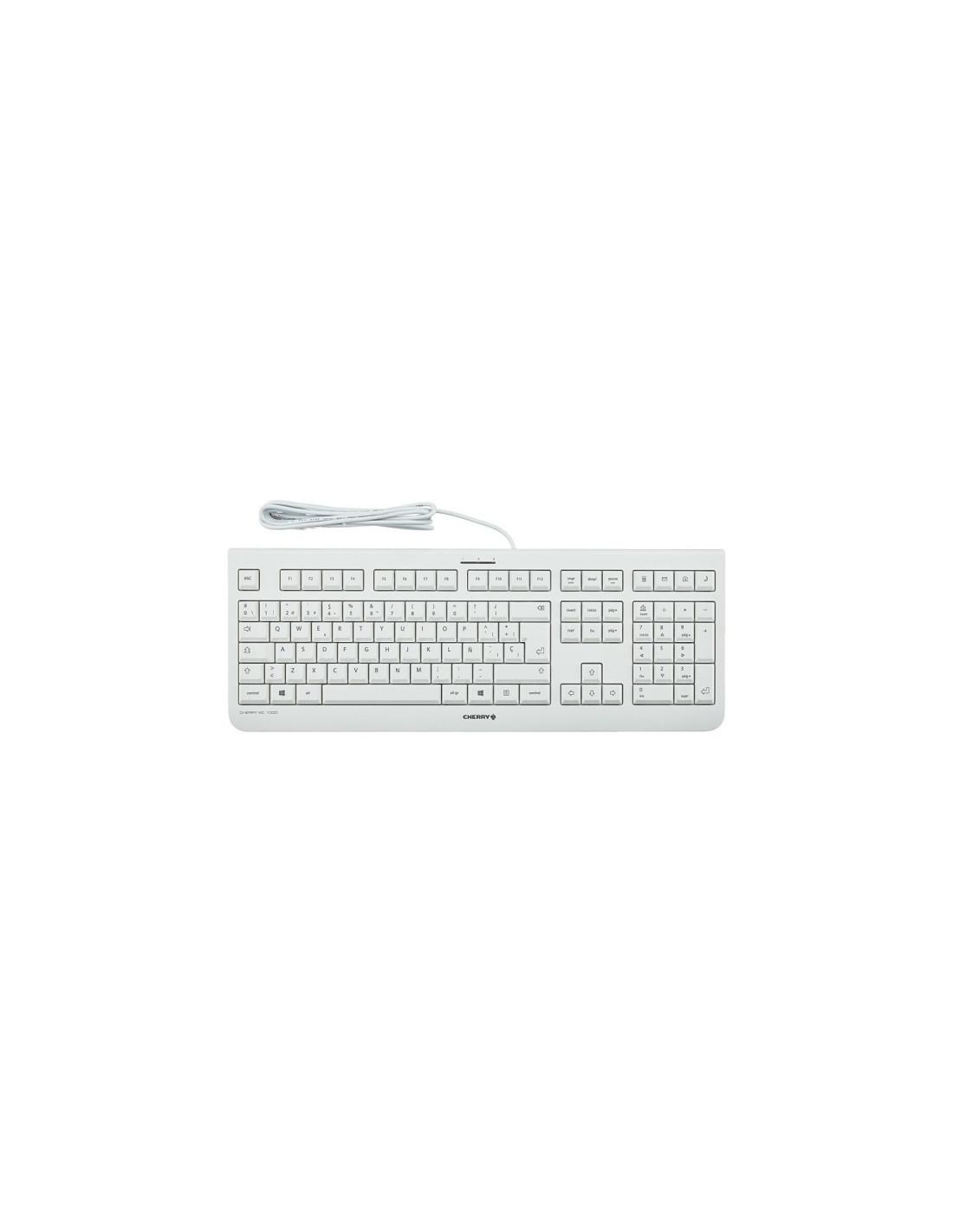 TECLADO CHERRY KC 1000 USB ALEMAN BLANCO JK-0800DE-0