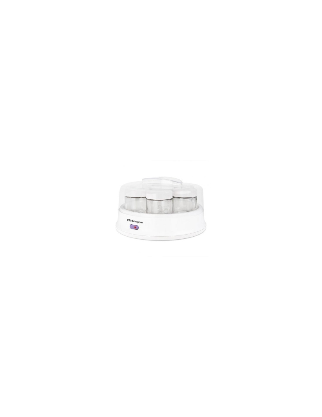 Yogurtera orbegozo yu 2350 15w capacidad para 7 yogures tapa transparente interruptor encendido apagado blanco 17621