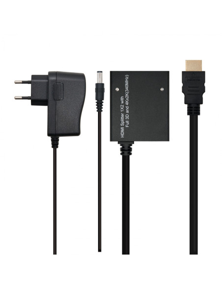 Nanocable HDMI DUPLICADOR V1.3 1X2 CON ALIM. Y PIGTAIL 50 CM