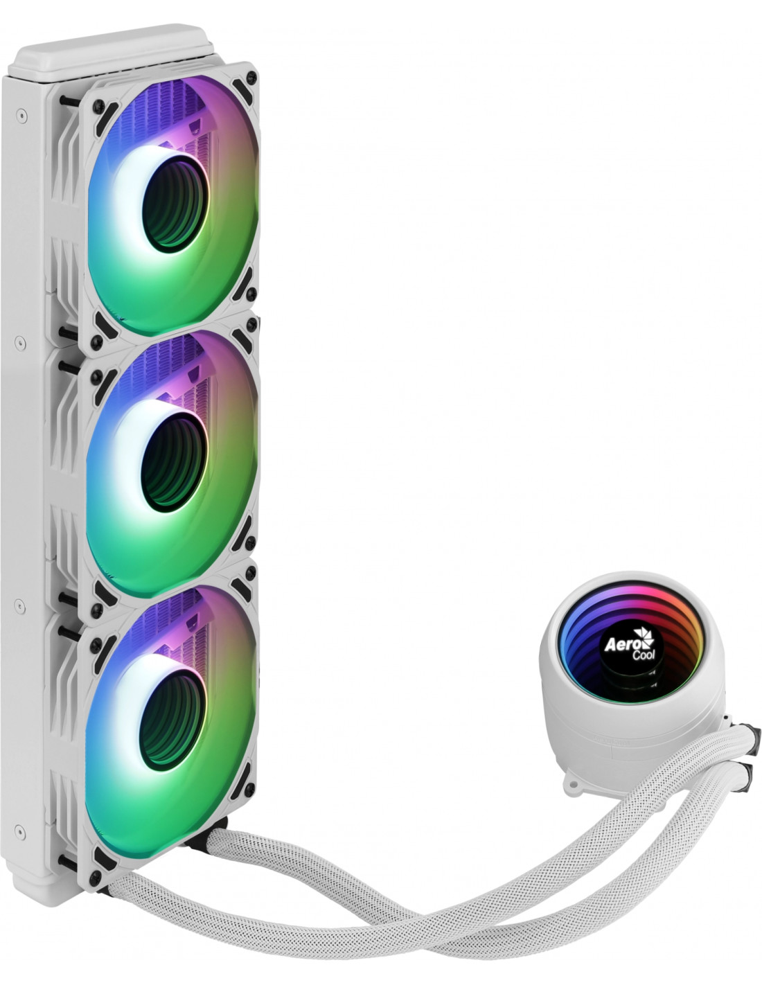 Aerocool Mirage L360 Refrigeracion liquida cpu agua y freon 3 ventiladores blanco