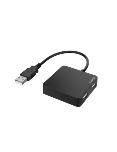 Hama | HUB USB 2.0 con 4 Puertos (Concentrador USB con 4 USB A,