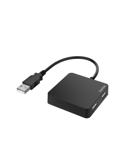 Hama | HUB USB 2.0 con 4 Puertos (Concentrador USB con 4 USB A,