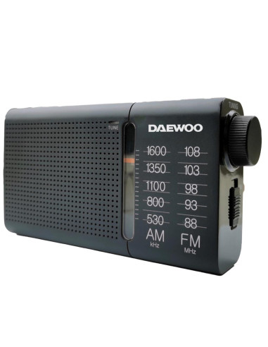 Daewoo DW1119 Radio AM/FM con Altavoz y Antena Negro