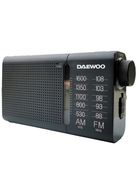 Daewoo DW1119 Radio AM/FM con Altavoz y Antena Negro