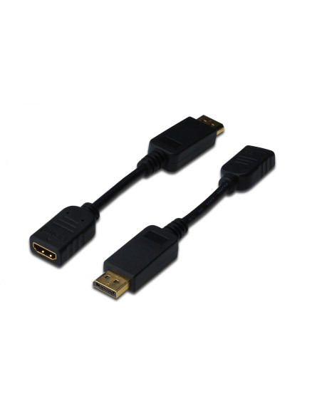 ASSMANN Electronic adaptador de cable de vÍ­deo 0,15 m DisplayPort HDMI Negro