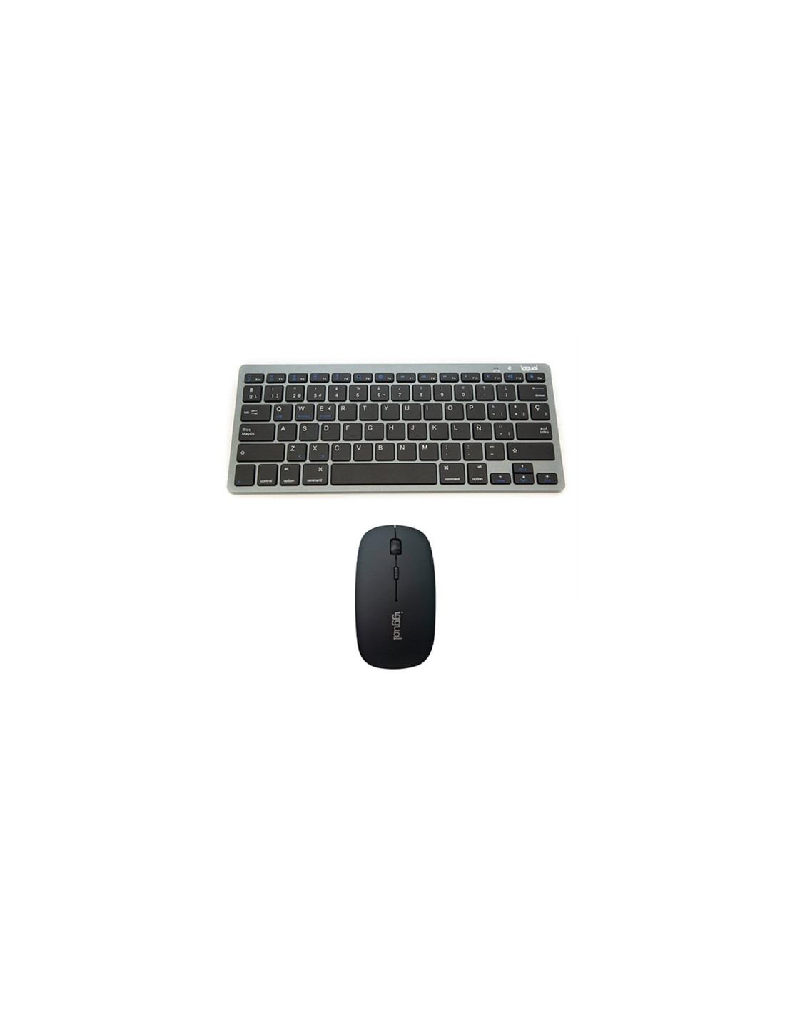iggual IGG316917+IGG316771 teclado Bluetooth QWERTY Gris