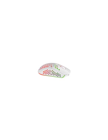 Mars Gaming MMW3W, Ratón Gaming Inalámbrico, RGB Flow, Ultraligero 79g, 3200DPI, Blanco