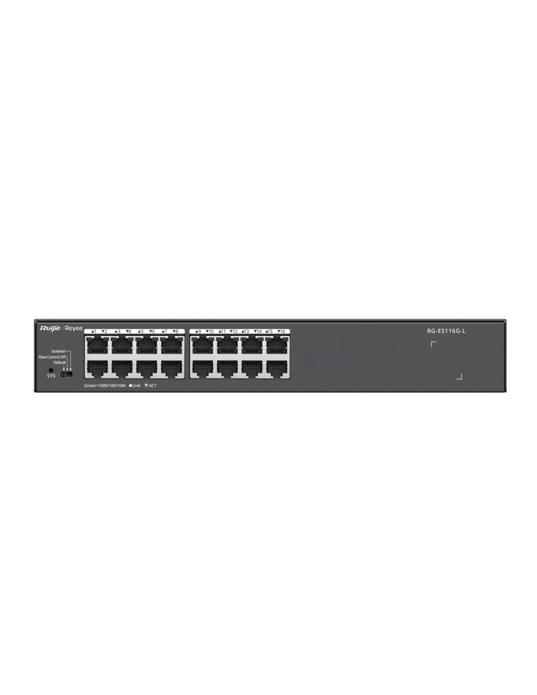 Ruijie Networks RG-ES116G-L switch No administrado L2 Gigabit Ethernet (10/100/1000) Negro