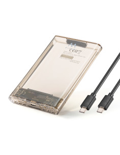 Ewent EW7068 caja para disco duro externo Caja externa para unidad de estado sólido (SSD) Transparente 2.5"