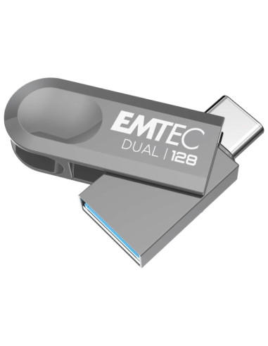 Memoria USB Dual 3.2 128GB USB-C y USB-A Emtec D280