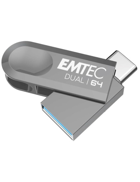 Memoria USB Dual 3.2 64GB USB-C y USB-A Emtec D280