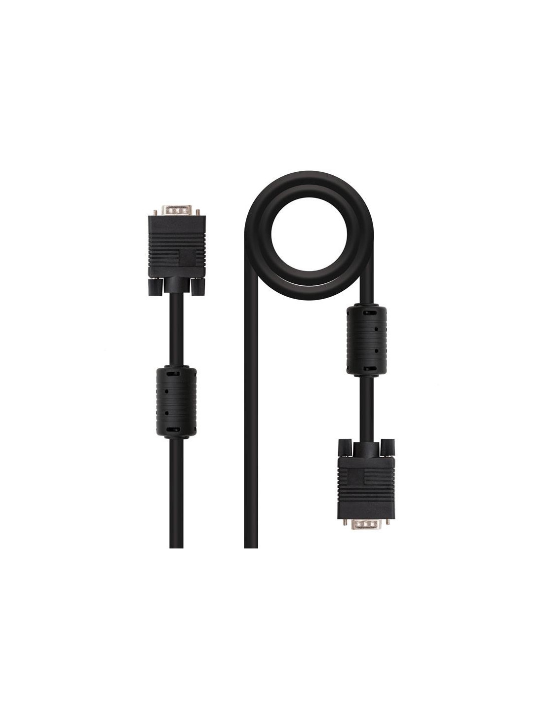 CABLE SVGA NANOCABLE HDB15M/HDB15M 1.8M 2 FERRITAS