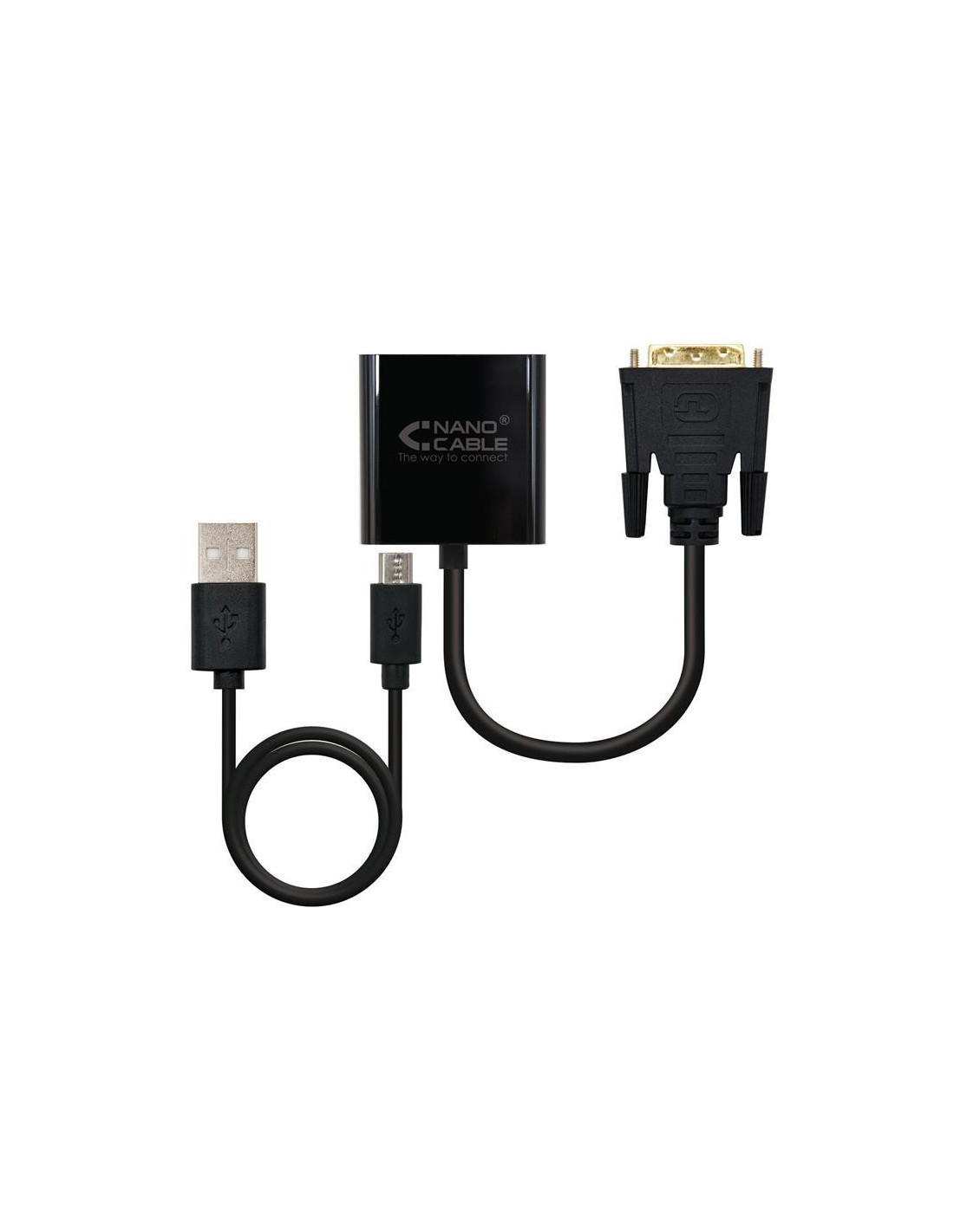 CABLE CONVERSOR DVI A M-SVGA 10CM BLACK