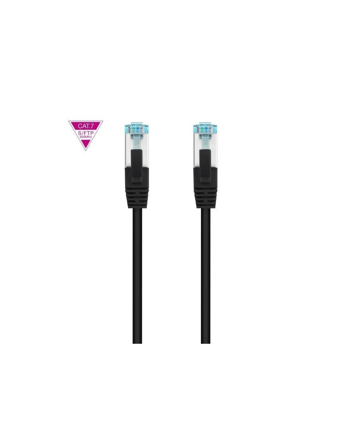 CABLE DE RED CAT.7 S/FTP 0.5M NANOCABLE BLACK
