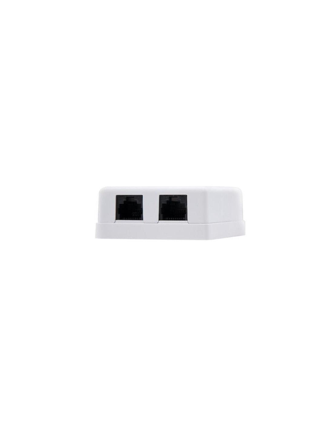 ROSETA DE PARED NANOCABLE 2XRJ45 CAT.6 UTP WHITE