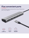 HUB USB-C TRUST 5 PUERTOS HALYX USB-C 3.2
