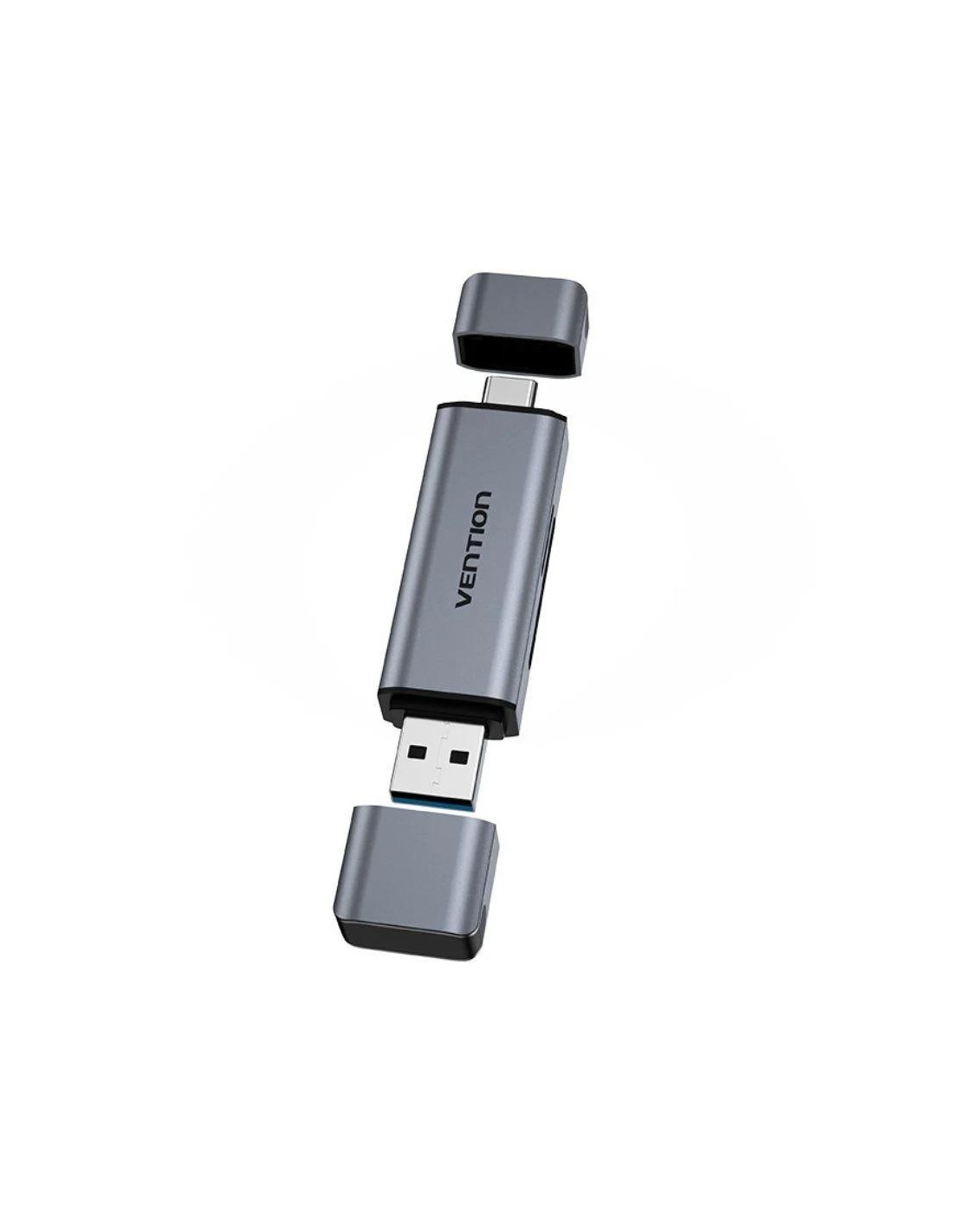 LECTOR DE TARJETAS EXTERNO VENTION USB-A 3.0/USB-C MICROSD/TF DUAL DRIVE