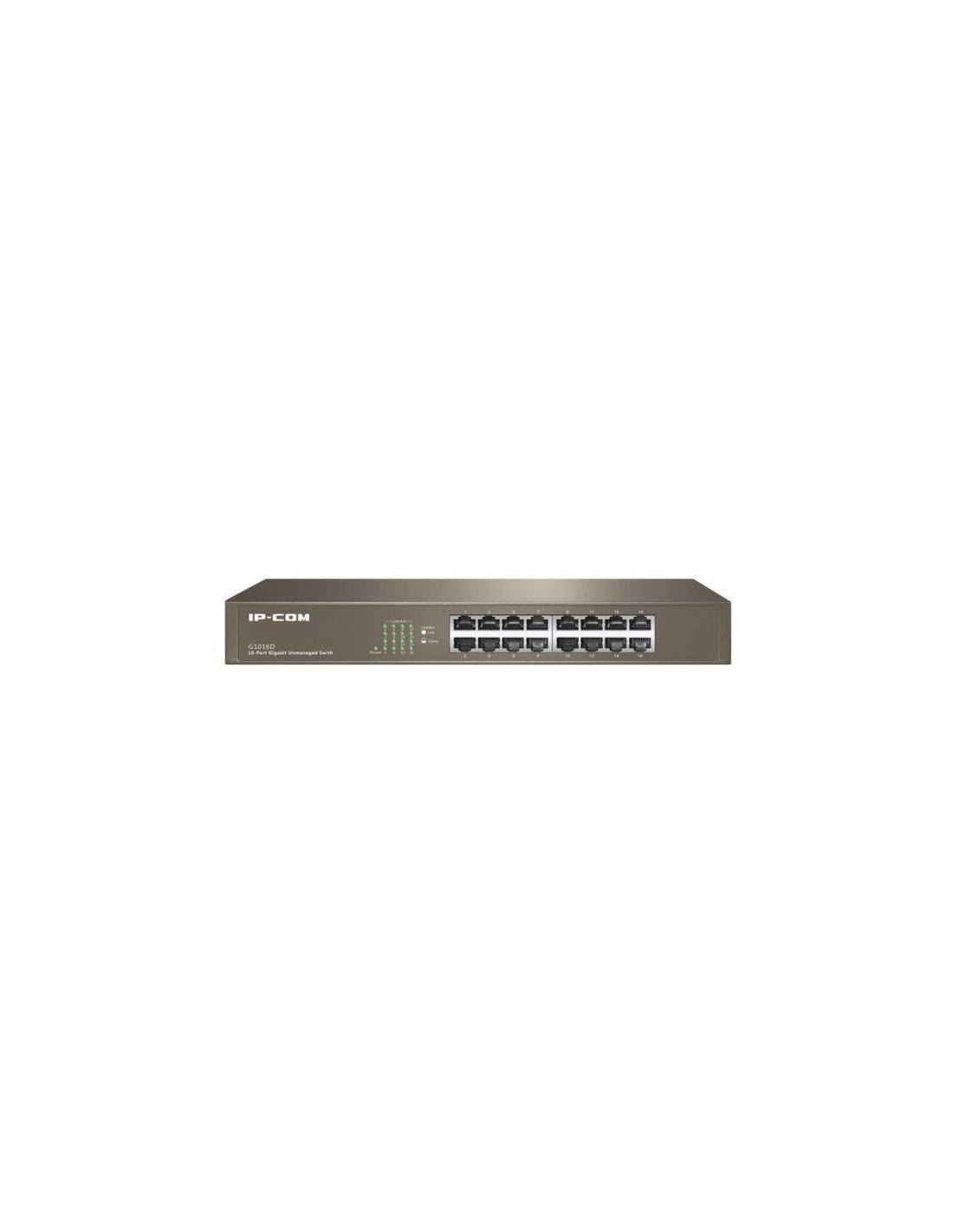 SWITCH IP-COM 16 PUERTOS GIGABIT G1016D METAL