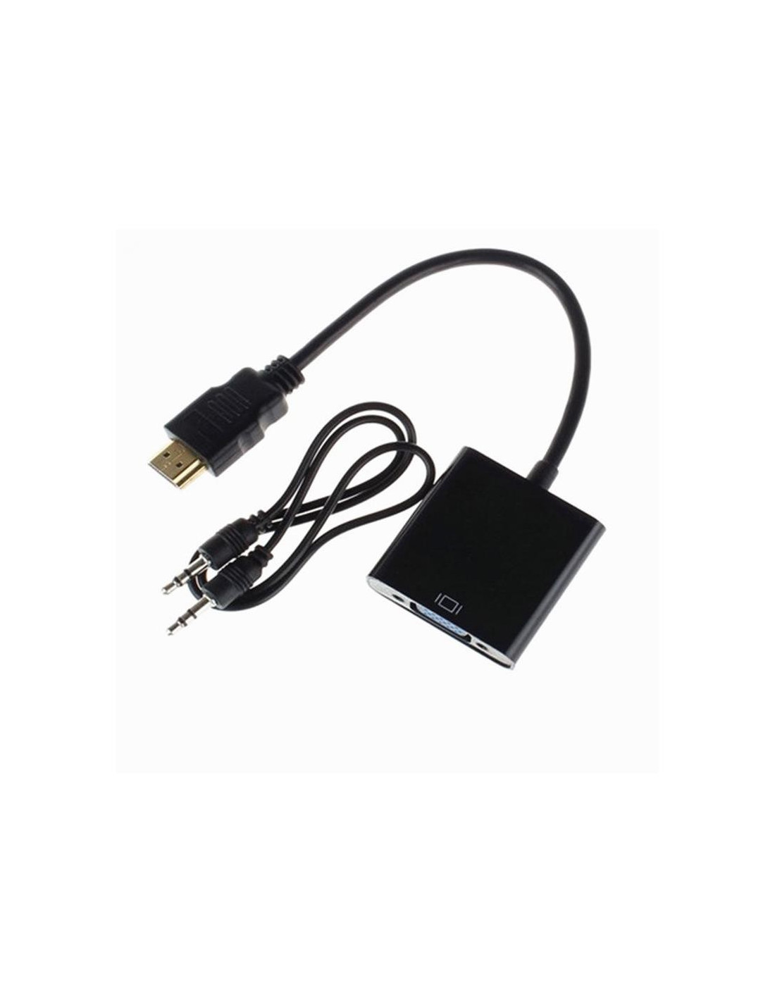 CABLE CONVERSOR ONEWAY HDMI A SVGA + AUDIO 3.5MM BLACK