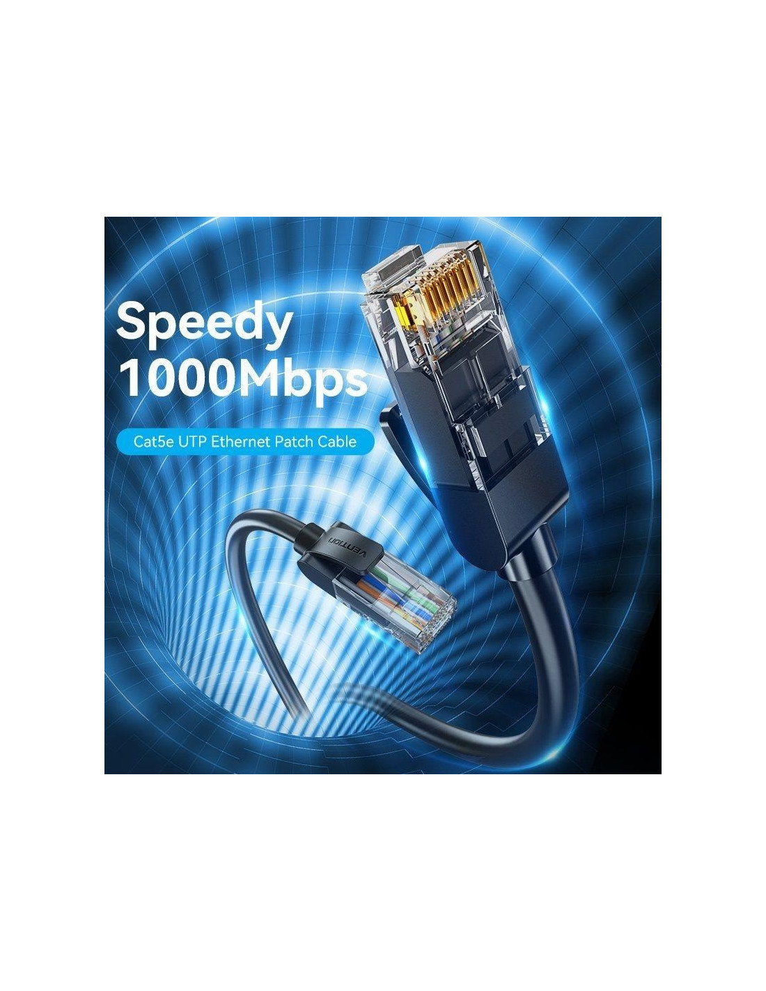 CABLE DE RED CAT.6 UTP 5M VENTION BLACK