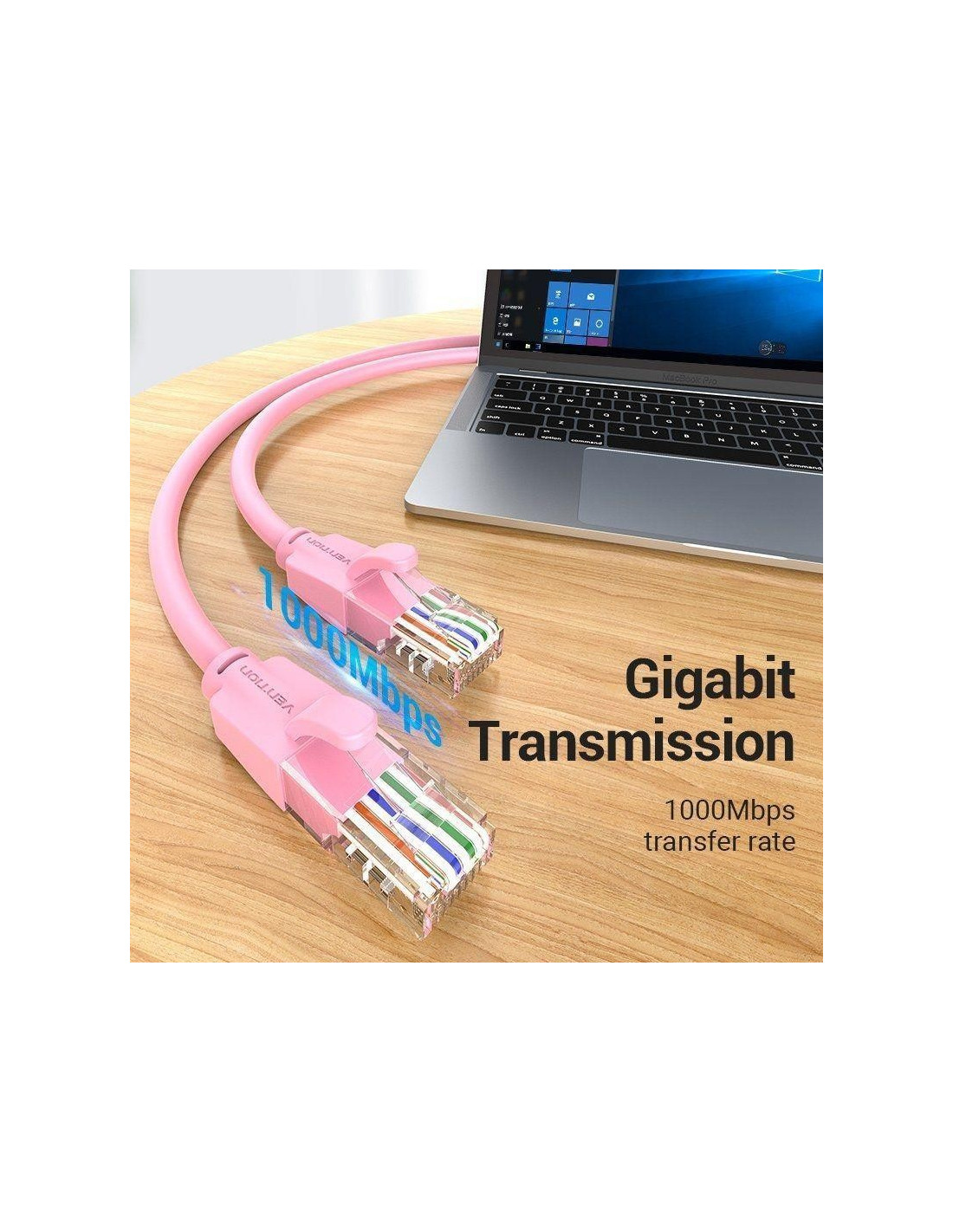 CABLE DE RED CAT.6 UTP 2M VENTION ROSE