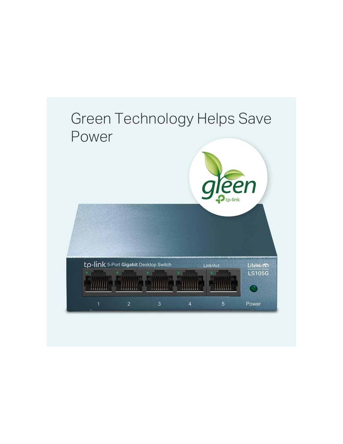 SWITCH TP-LINK GIGABIT 5 PUERTOS LS105G METALICO