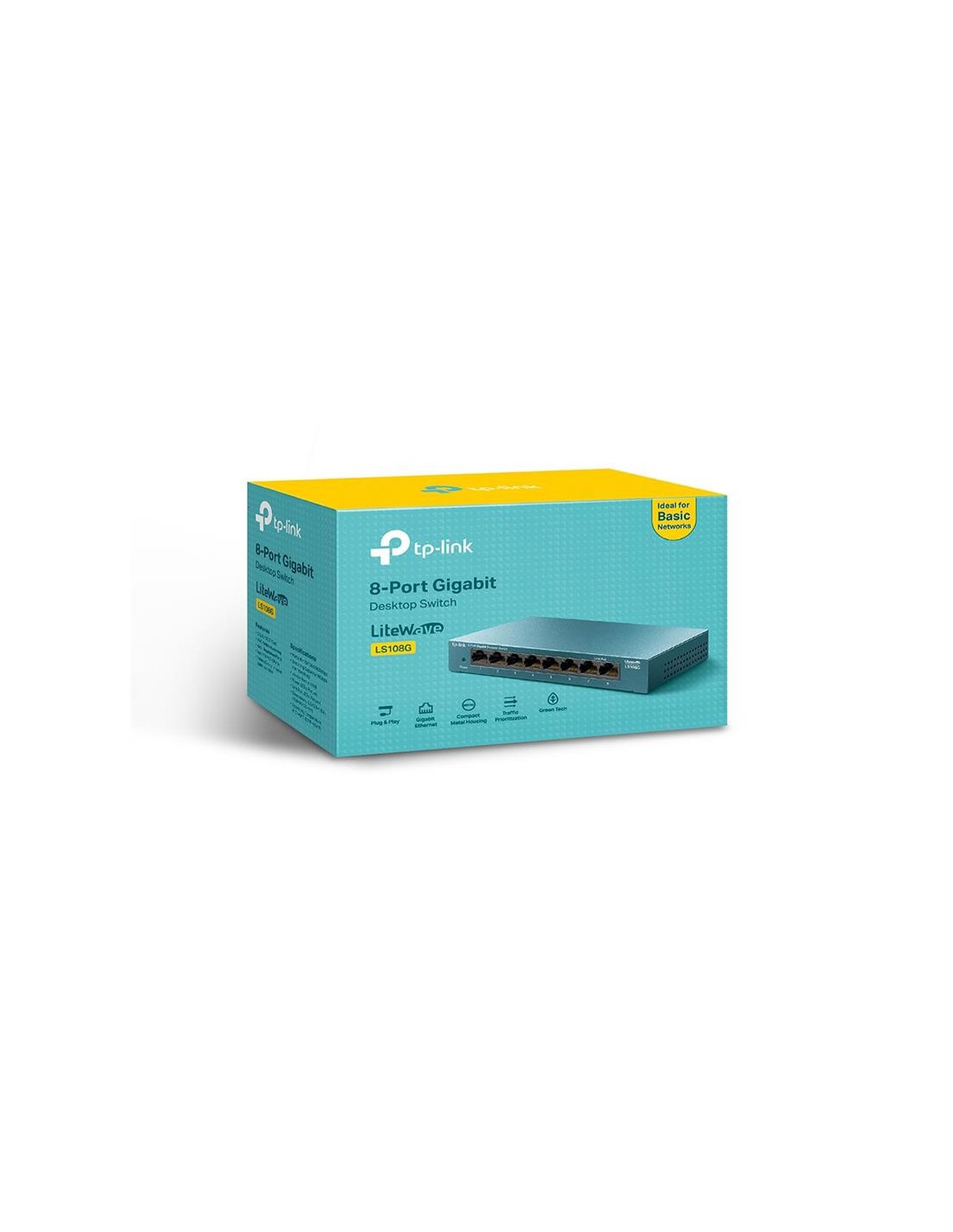 SWITCH TP-LINK GIGABIT 8 PUERTOS LS108G METALICO