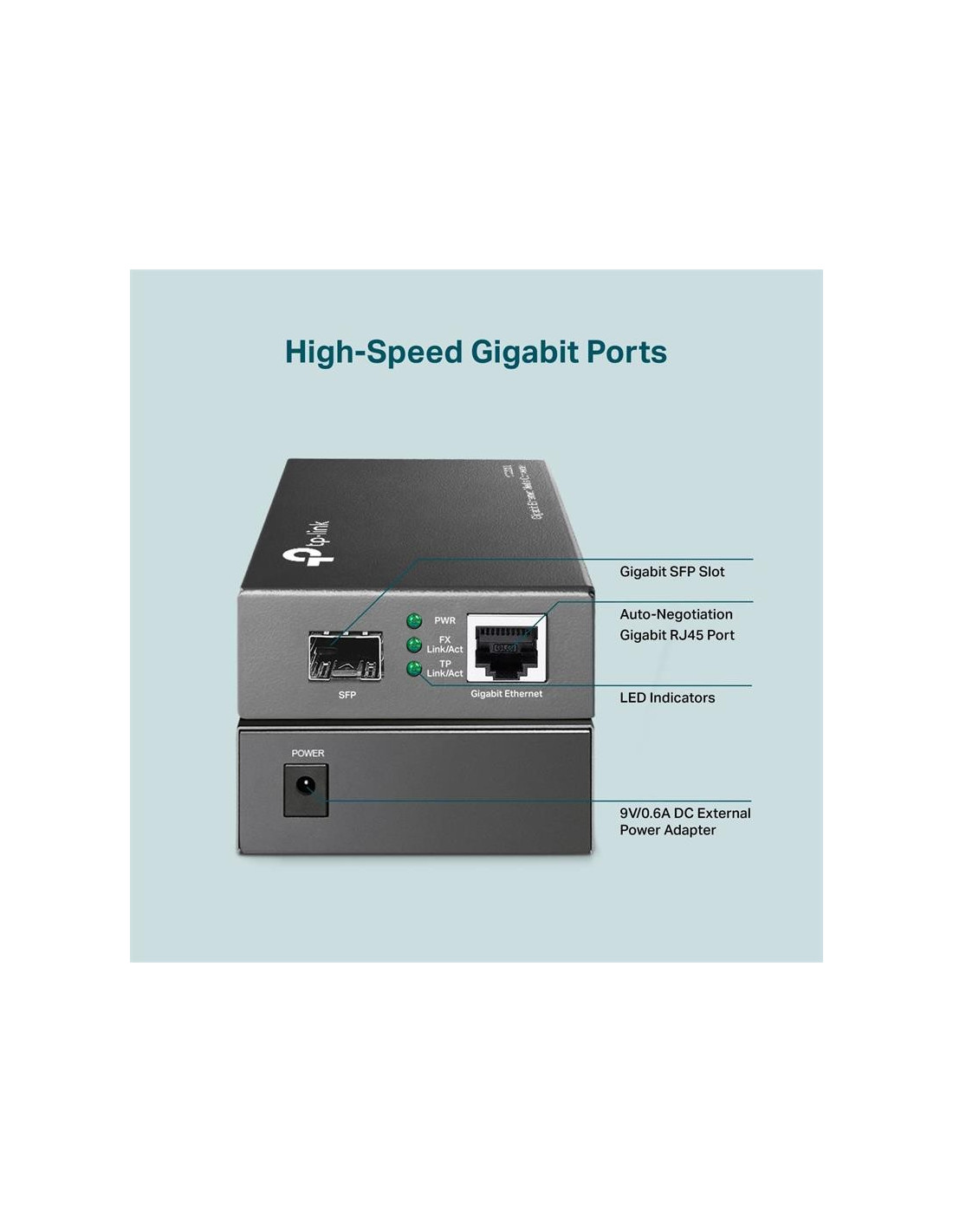 CONVERSOR TP-LINK RJ45 A FIBRA