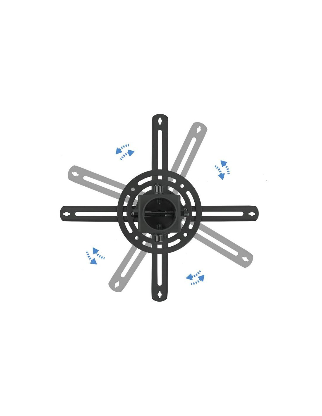 SOPORTE PROYECTOR TOOQ TECHO GIRATORIO E INCLINABLE BLACK