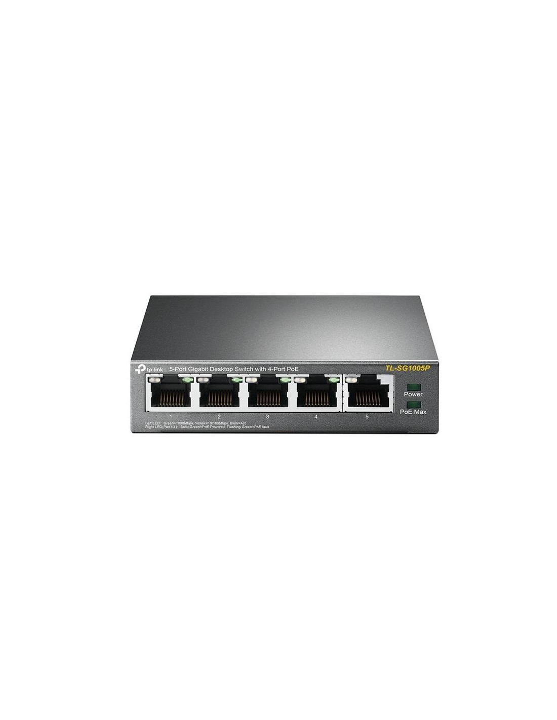 SWITCH TP-LINK GIGABIT 5 PUERTOS 4 POE TL-SG1005P