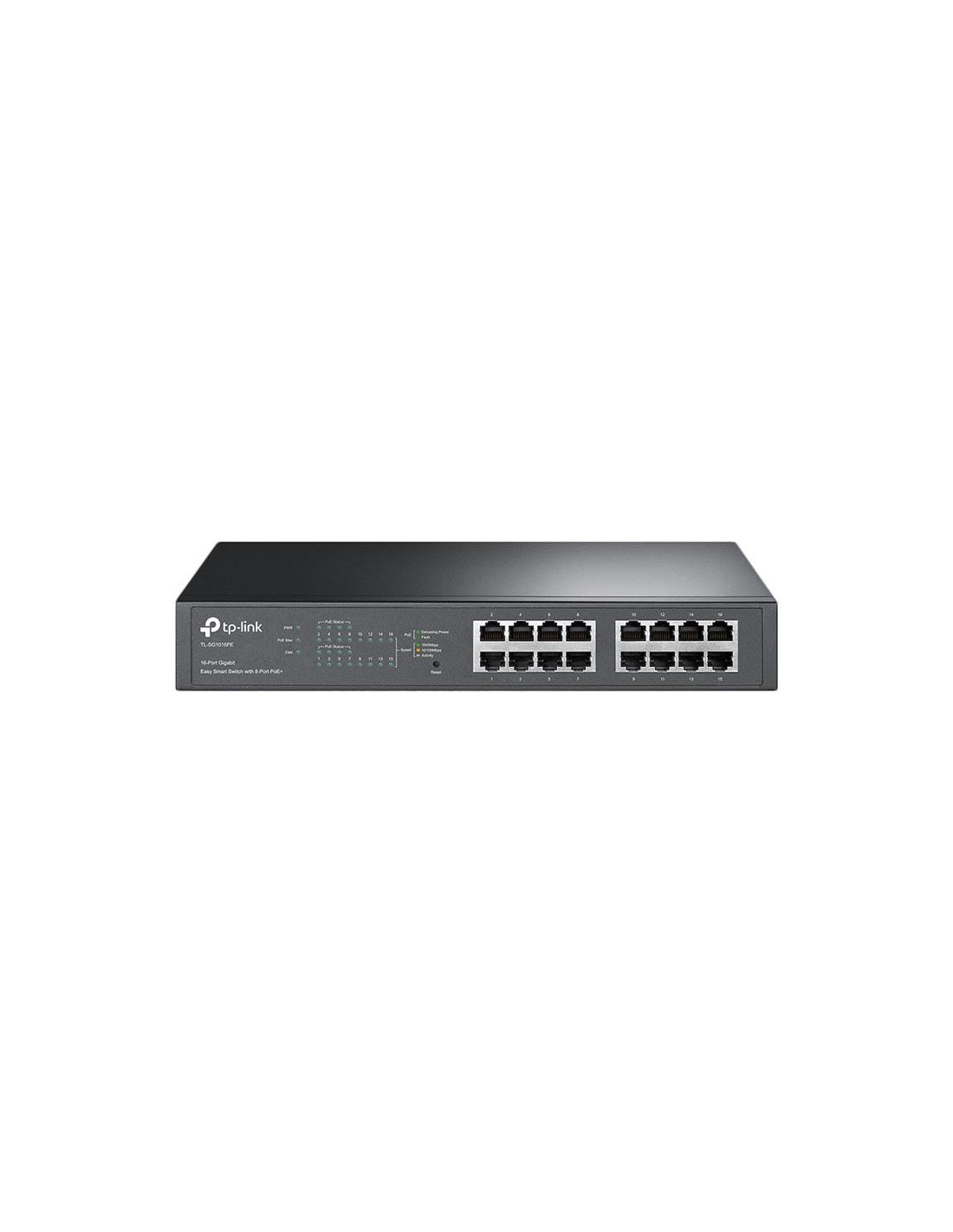SWITCH TP-LINK 16 PUERTOS GIGABIT TL-SG1016PE 8 POE RACK EASYSMART