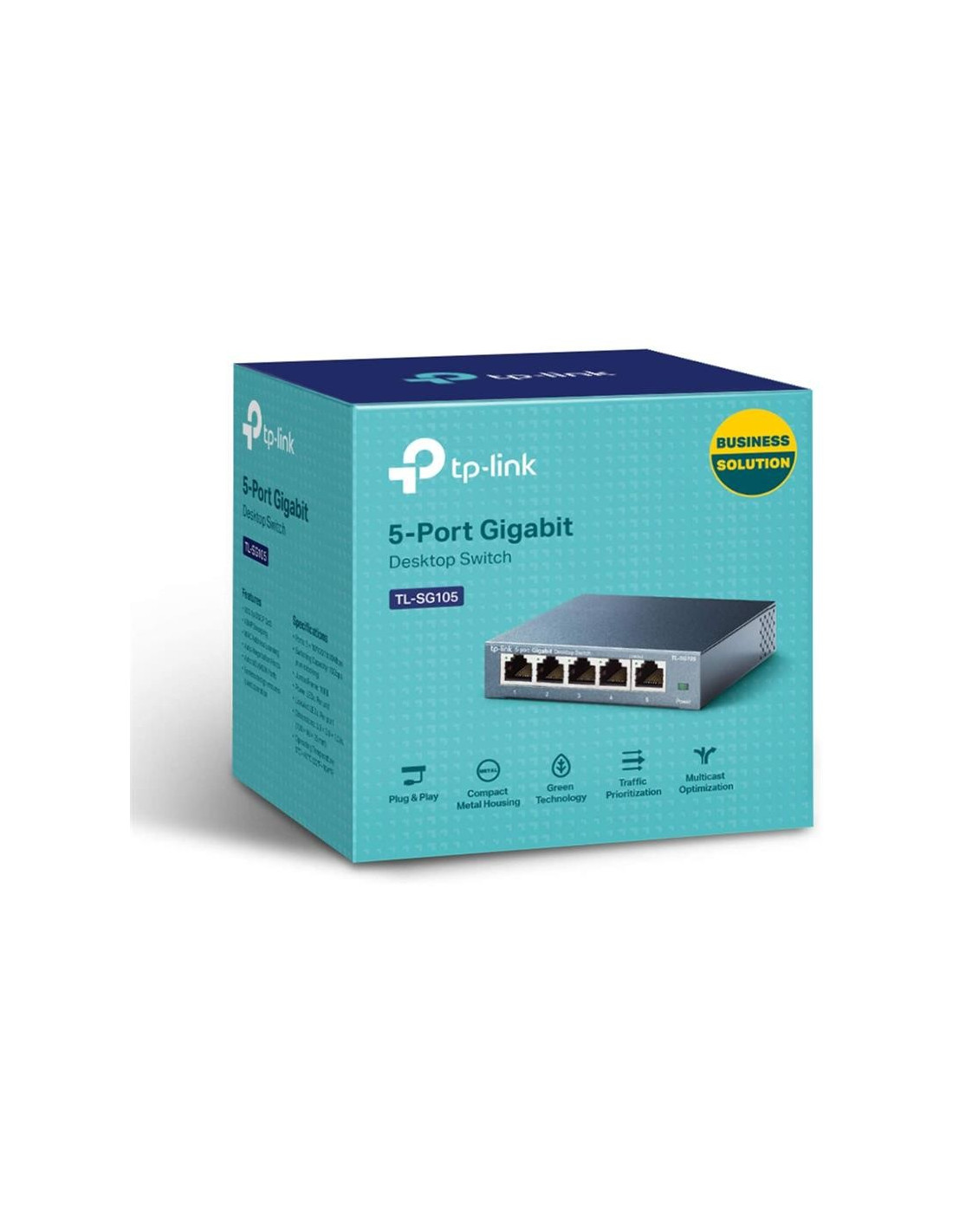SWITCH TP-LINK TL-SG105S GIGABIT 5 PUERTOS METALICO