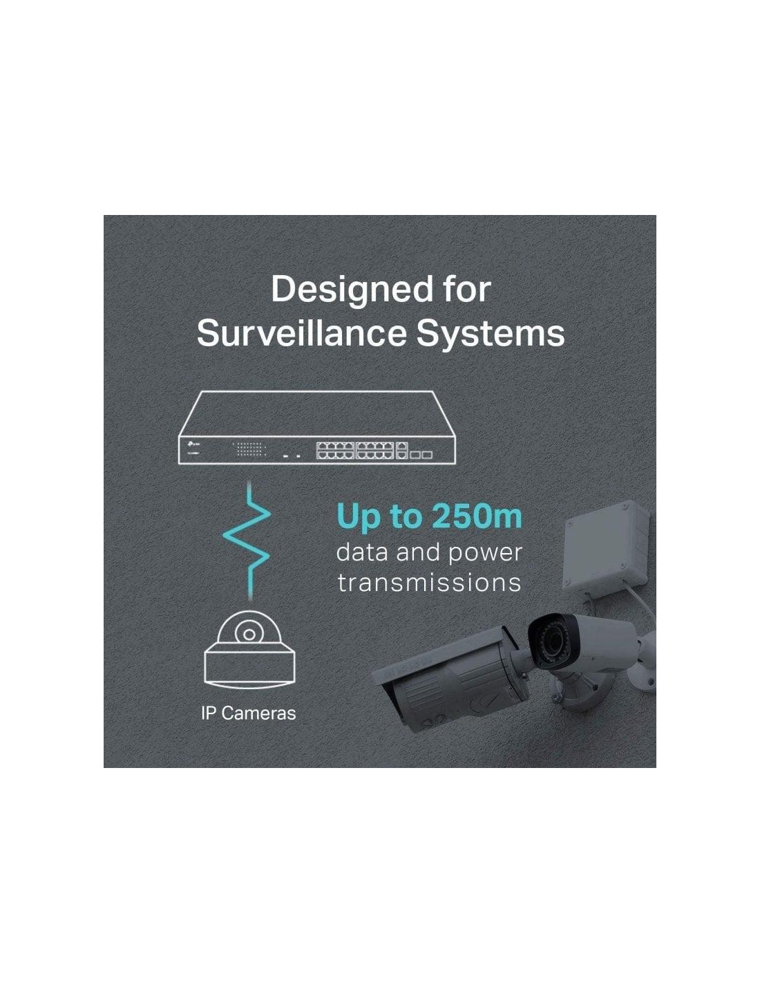 SWITCH TP-LINK 16 PUERTOS 10/100MBPS + 2 10/100/1000 POE+ RACK