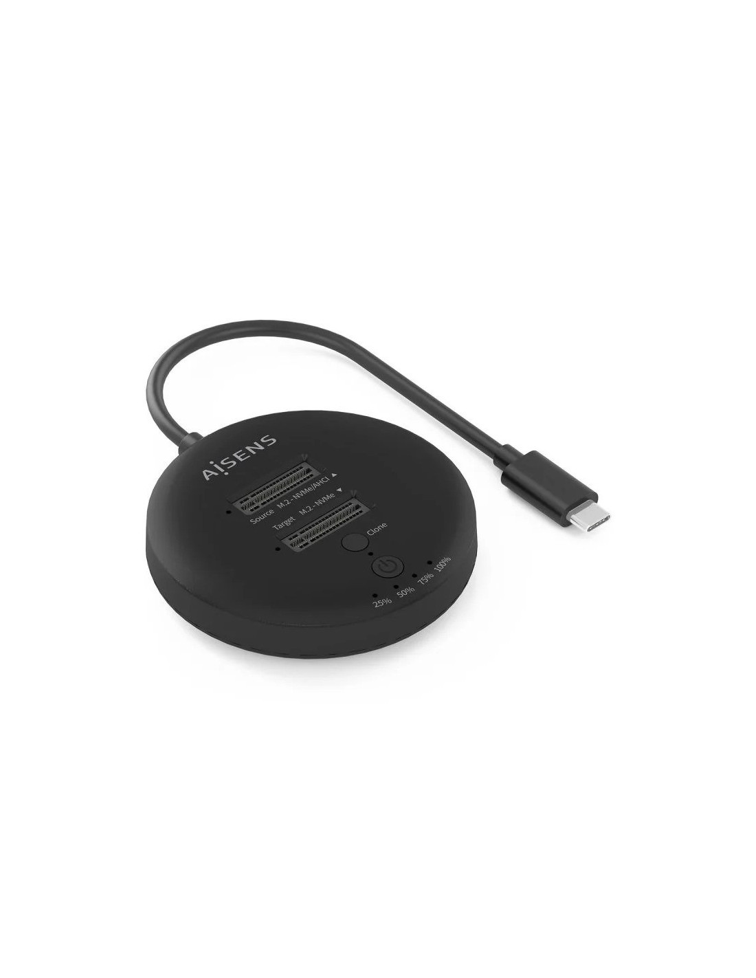 DOCK STATION CLONE AISENS X2 M2 NVME USB-C 3.2 BLACK
