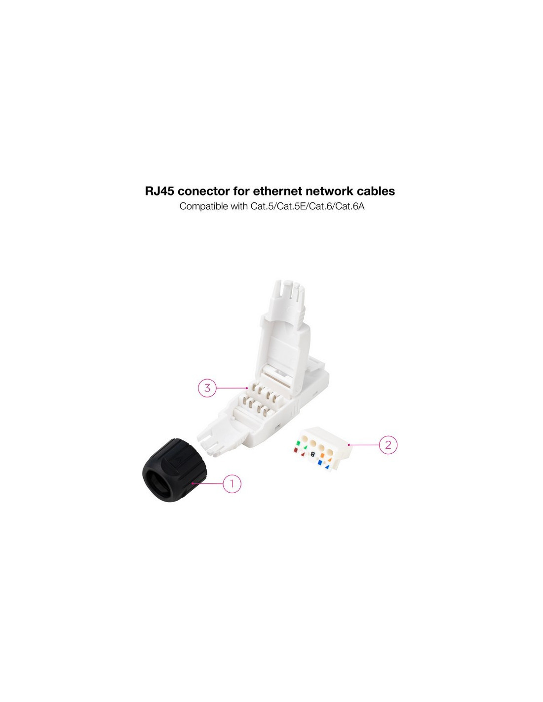 CONECTOR BOLSA 10UD RJ45 NANOCABLE CAT6A UTP AUTOCRIMPABLE
