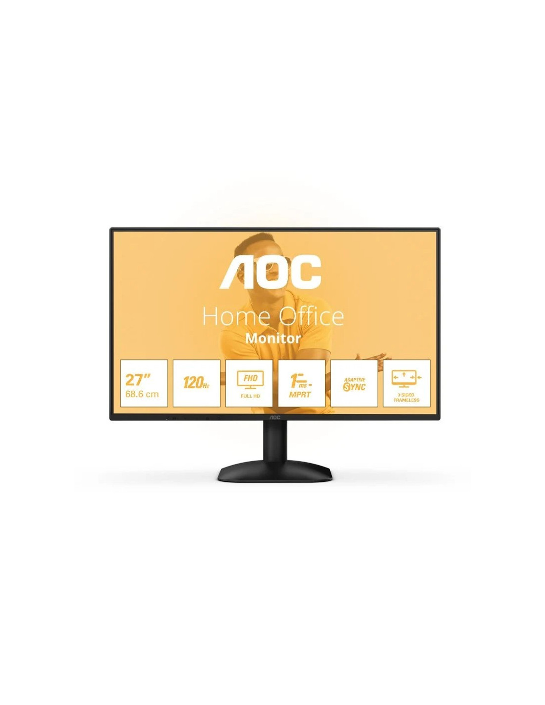 MONITOR AOC 27 IPS 120HZ 1MS VGA HDMI BLACK ADAPTIVE SYNC