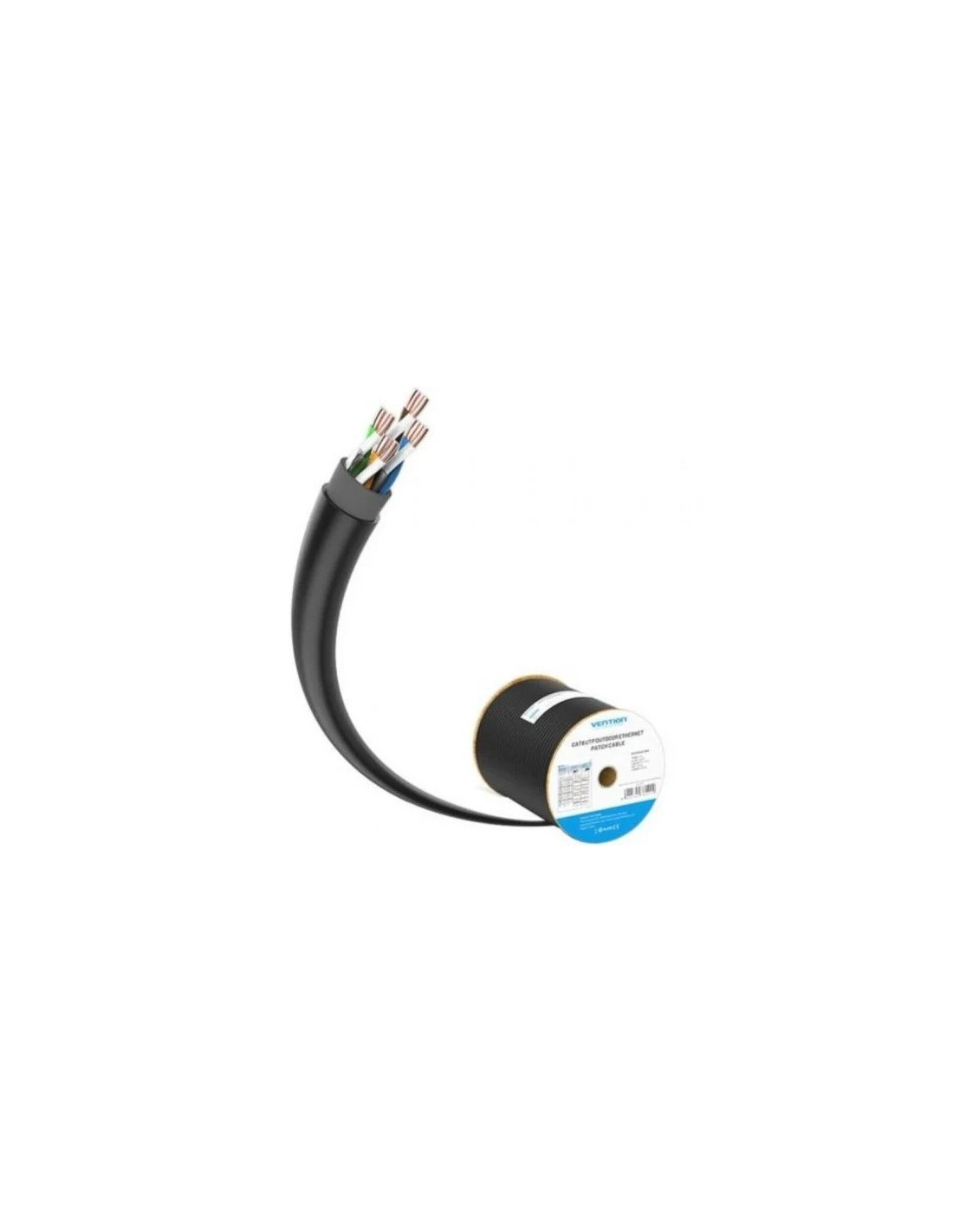 CABLE DE RED BOBINA CAT.6 UTP 305M VENTION BLACK