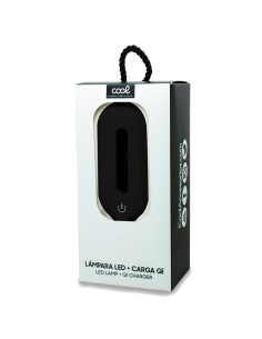 LÁMPARA LED + BASE CARGA INALAMBRICA NEGRO 2