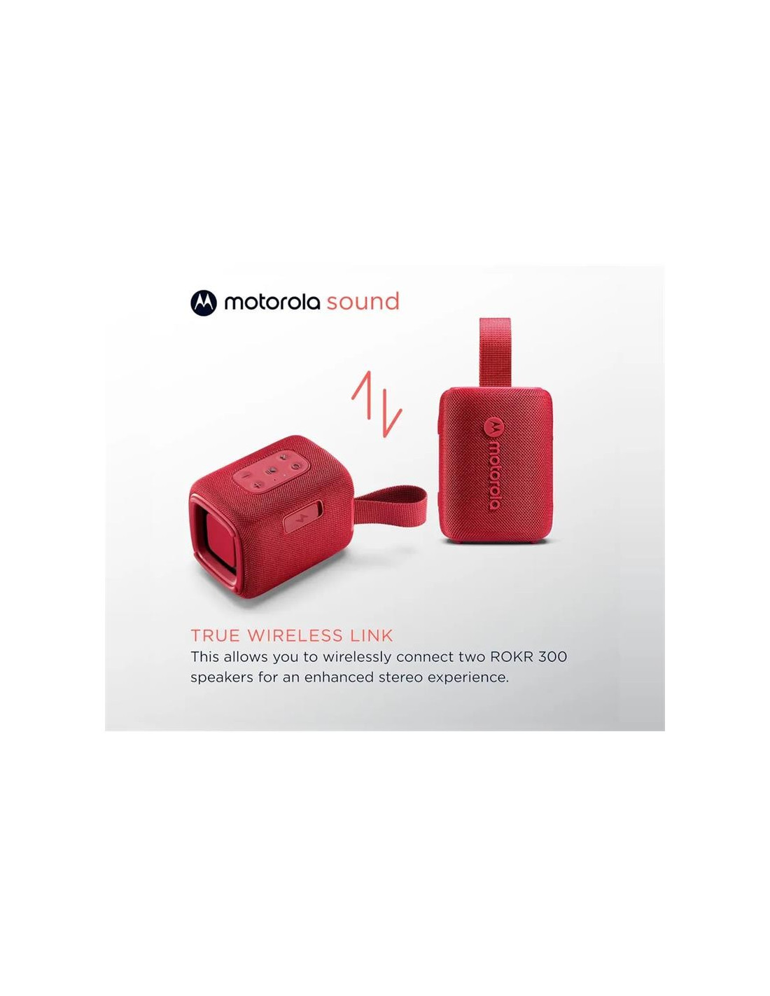 ALTAVOZ MOTOROLA ROKR 300 WIRELESS BLUETOOTH 5.3 IP67 RED