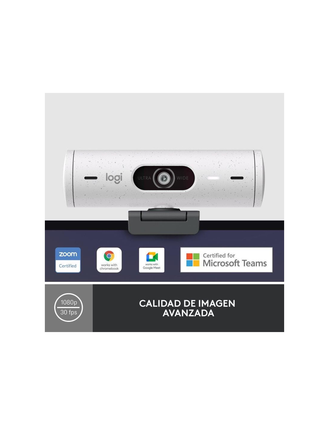 WEBCAM LOGITECH BRIO 500 FHD USB-C WHITE