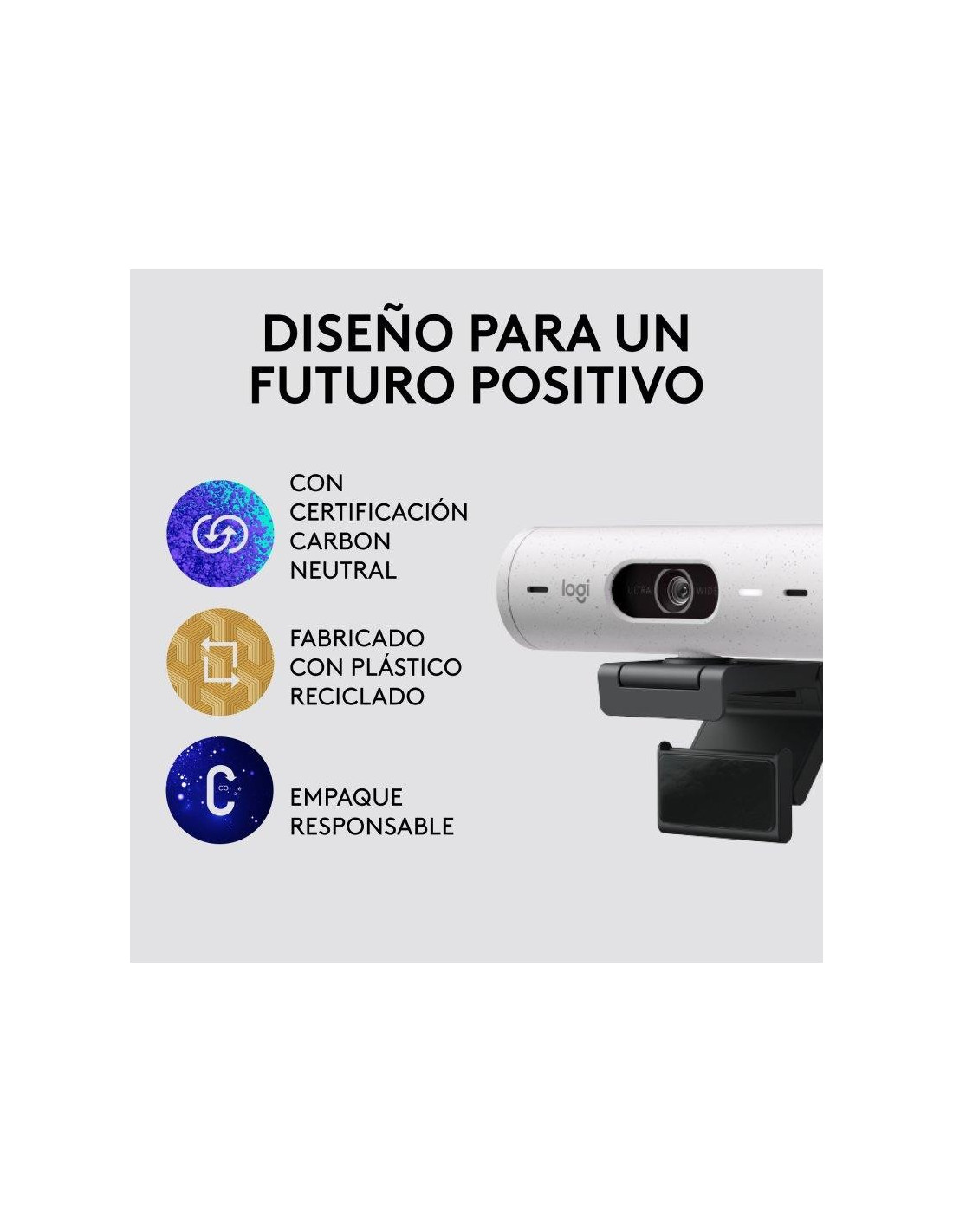 WEBCAM LOGITECH BRIO 500 FHD USB-C WHITE
