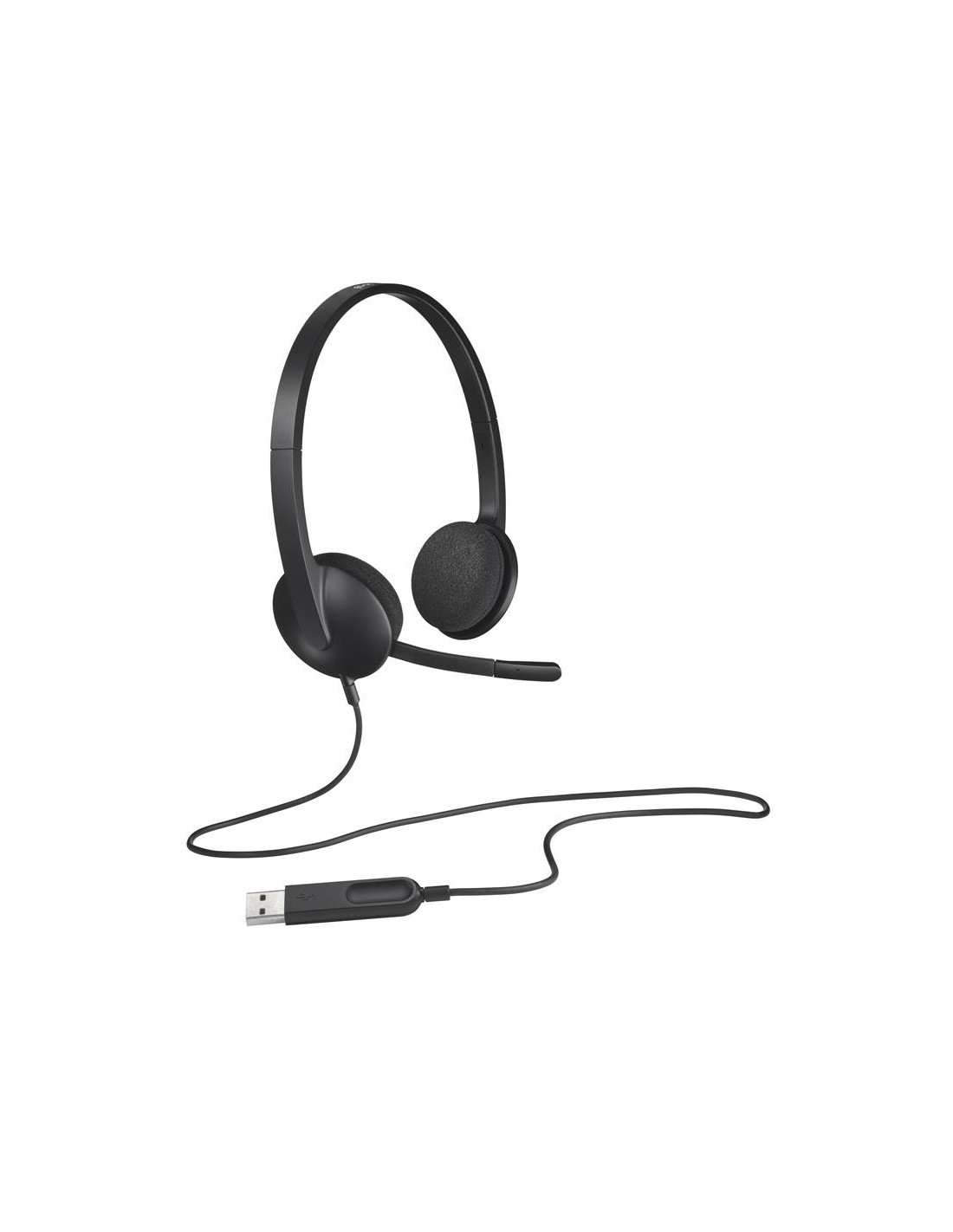 AURICULARES+ MICROFONO LOGITECH H340 USB BLACK