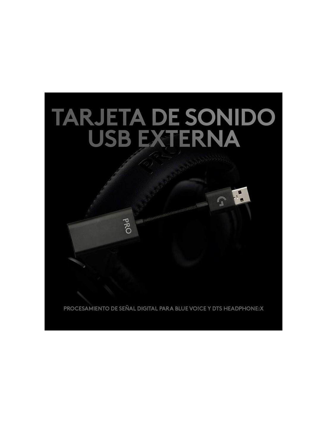 AURICULARES + MICROFONO LOGITECH G PRO X USB BLACK
