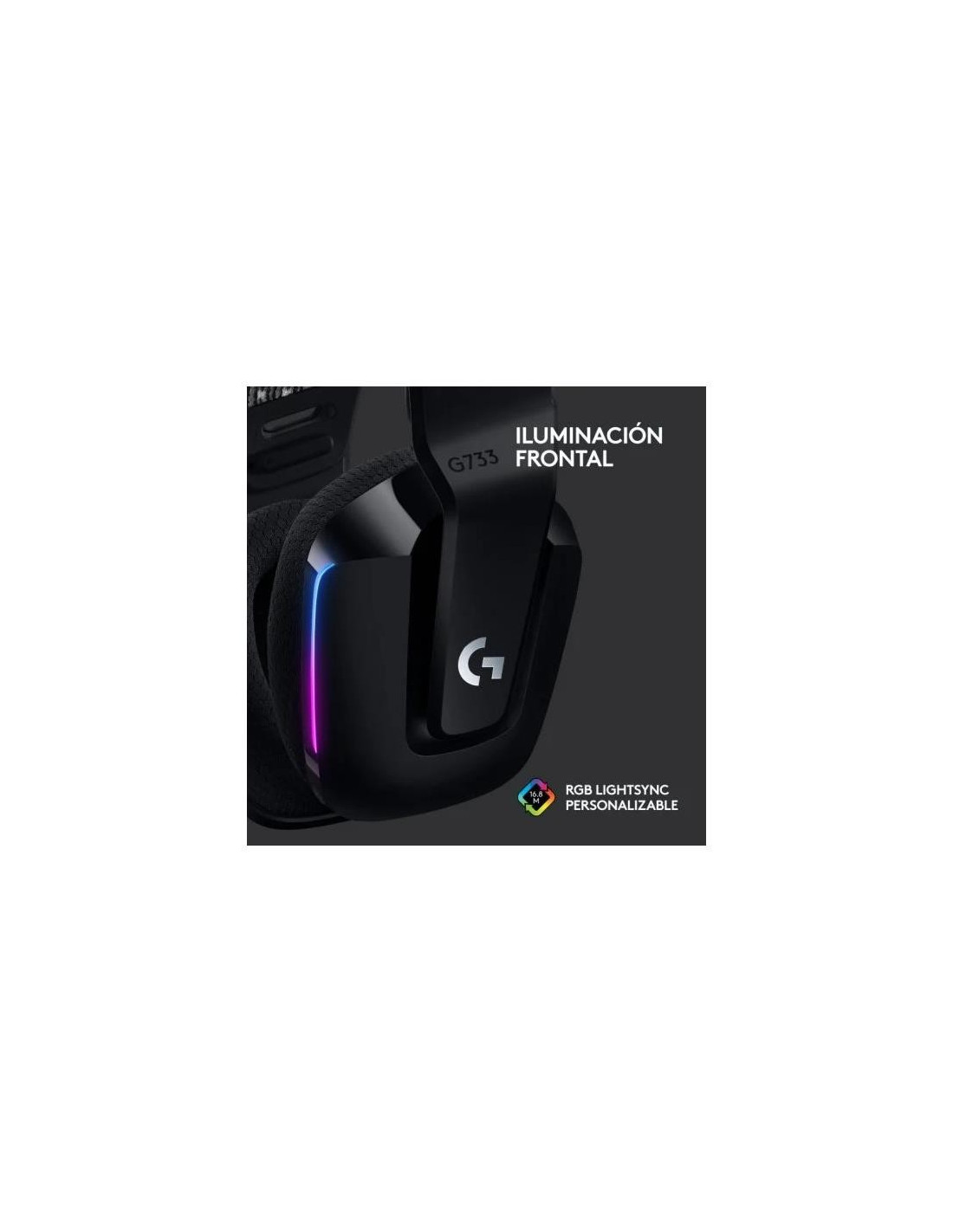 AURICULARES + MICROFONO LOGITECH GAMING G733 RGB WIRELESS BLACK