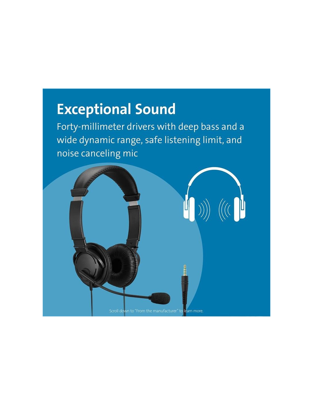 AURICULARES + MICROFONO KENSINGTON K33597WW HI-FI JACK 3.5MM BLACK