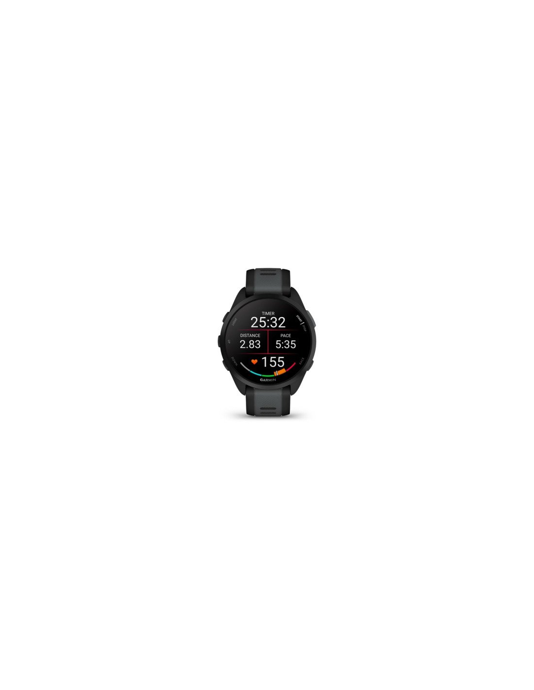 Garmin Forerunner 165 Music 3,05 cm (1.2") AMOLED 43 mm Digital 390 x 390 Pixeles Pantalla táctil Negro GPS (satélite)