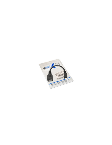 Nanocable CABLE USB 2.0 OTG, TIPO MICRO B/M-A/H, NEGRO, 15 CM