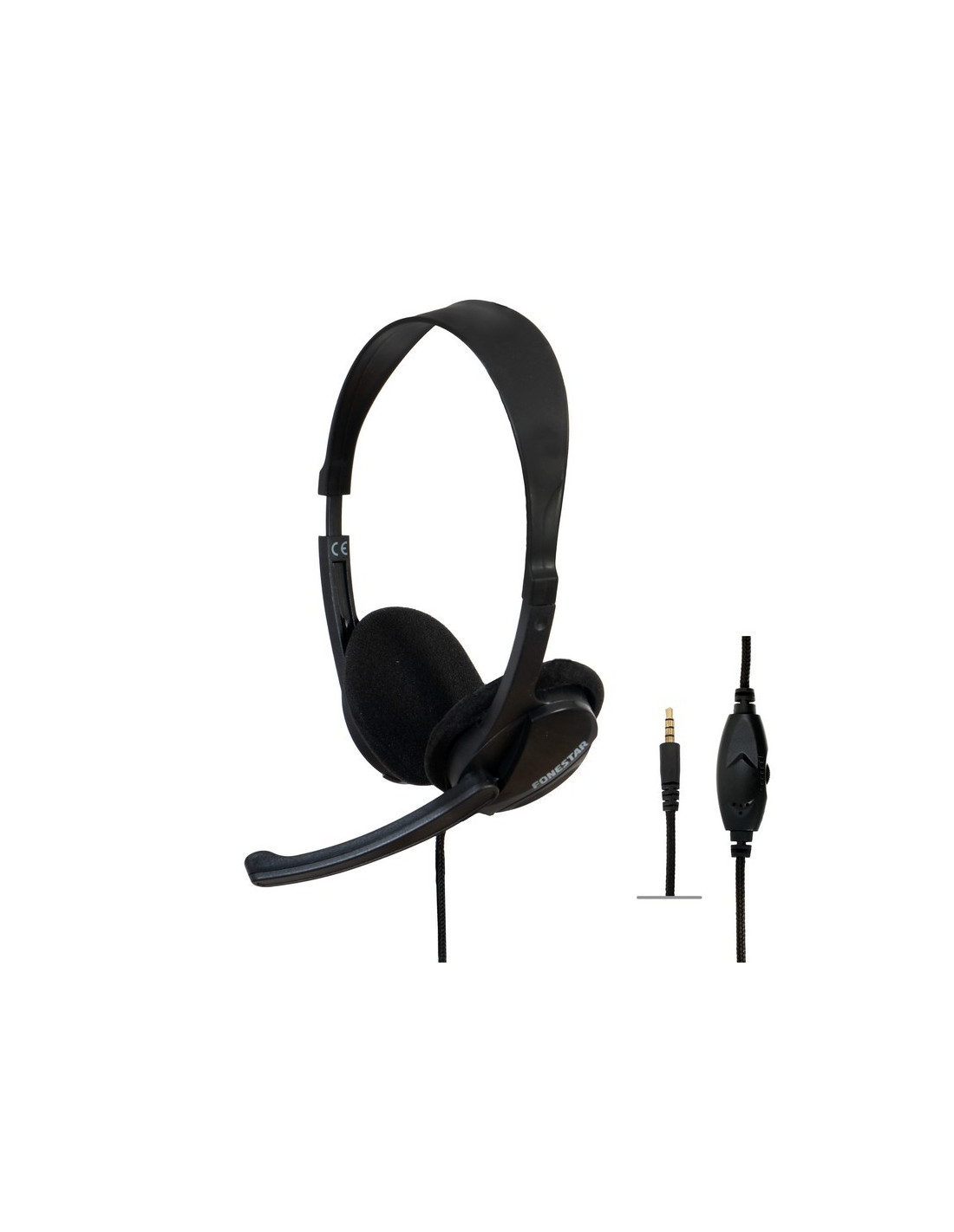 AURICULARES + MICROFONO FONESTAR HOME-35 JACK 3.5MM BLACK