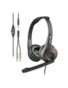 AURICULARES + MICROFONO NGS MSX10PRO JACK 3.5MM BLACK + ADAPTADOR DOBLE JACK